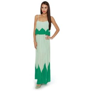 "Peak Your Interest" Mint Green Maxi Dress